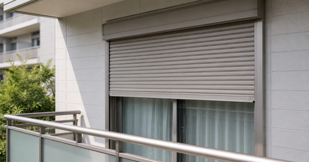 学生マンションの窓シャッター