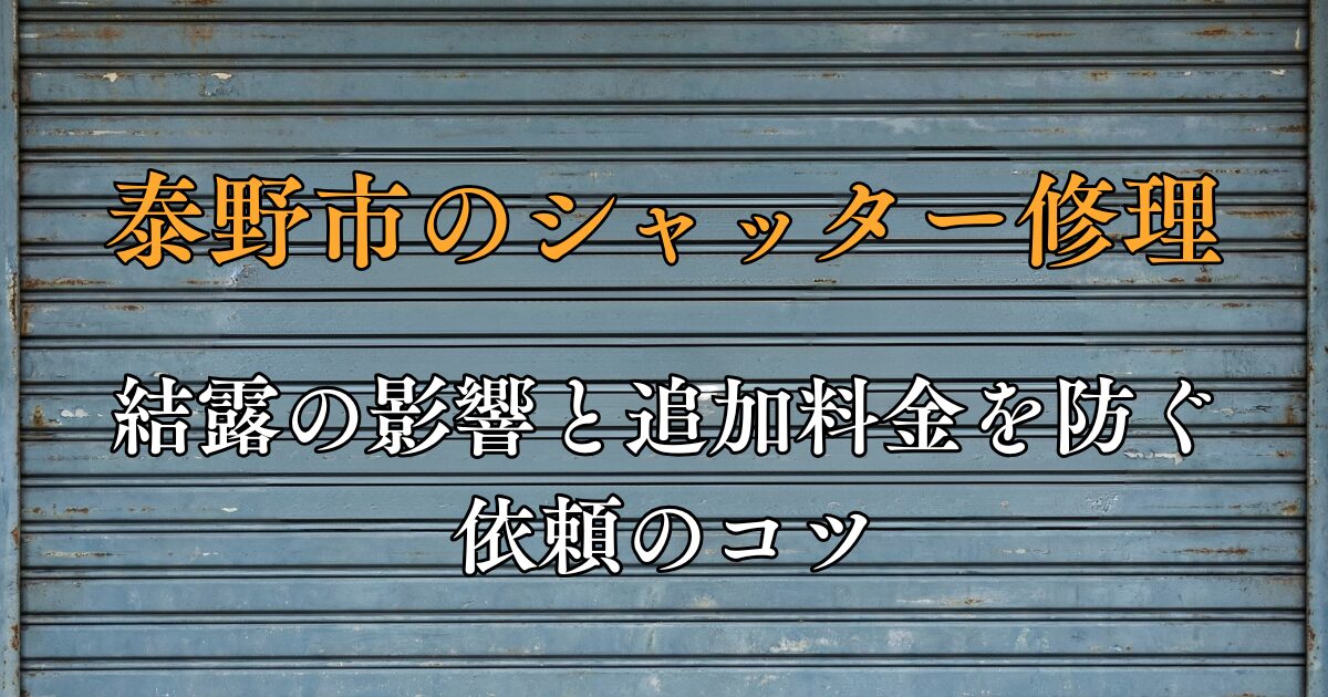 神奈川県泰野市のシャッター修理業者