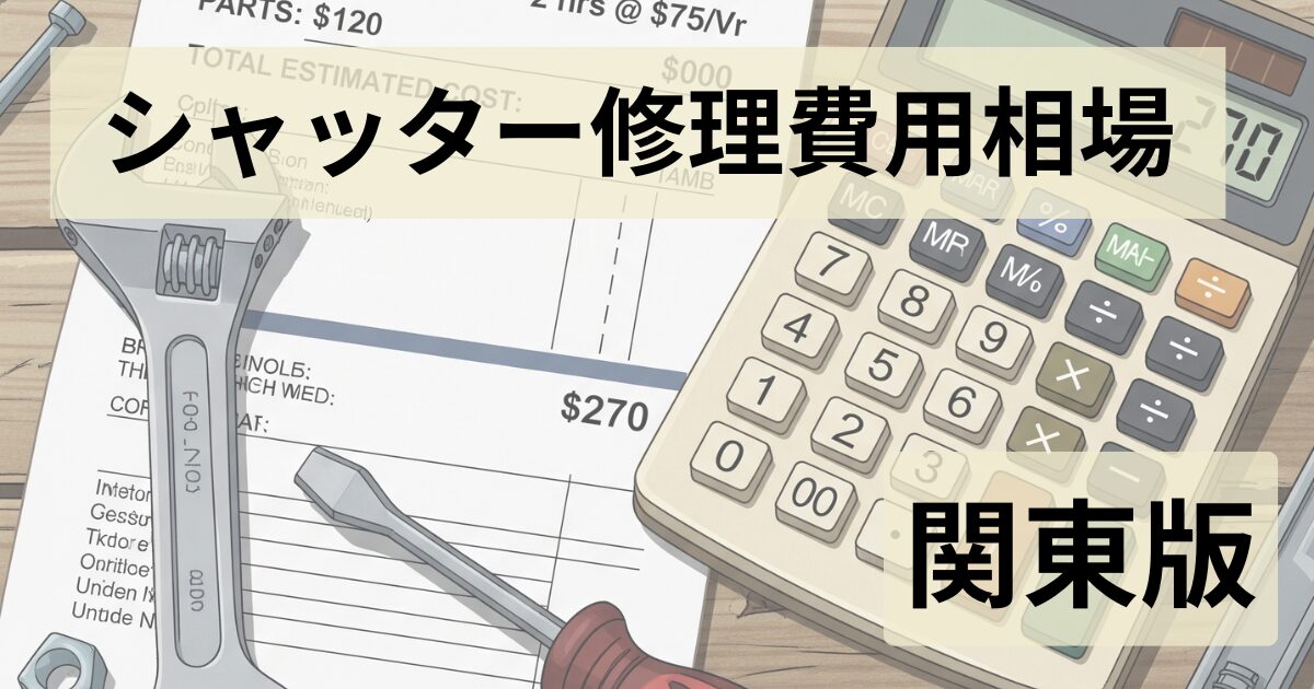シャッター修理費用相場関東版