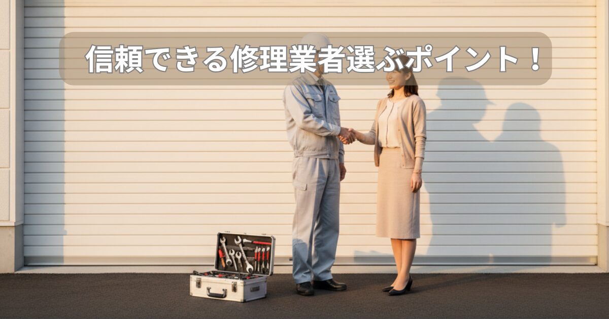 失敗しない修理業者を選ぶポイントを解説