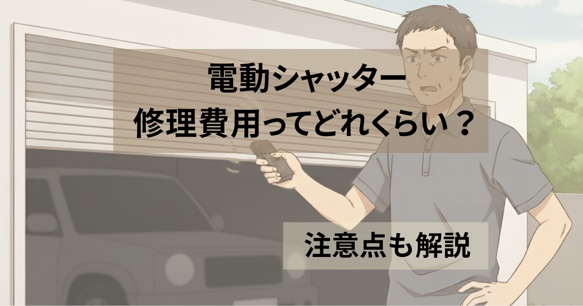 電動シャッターの修理費用相場
