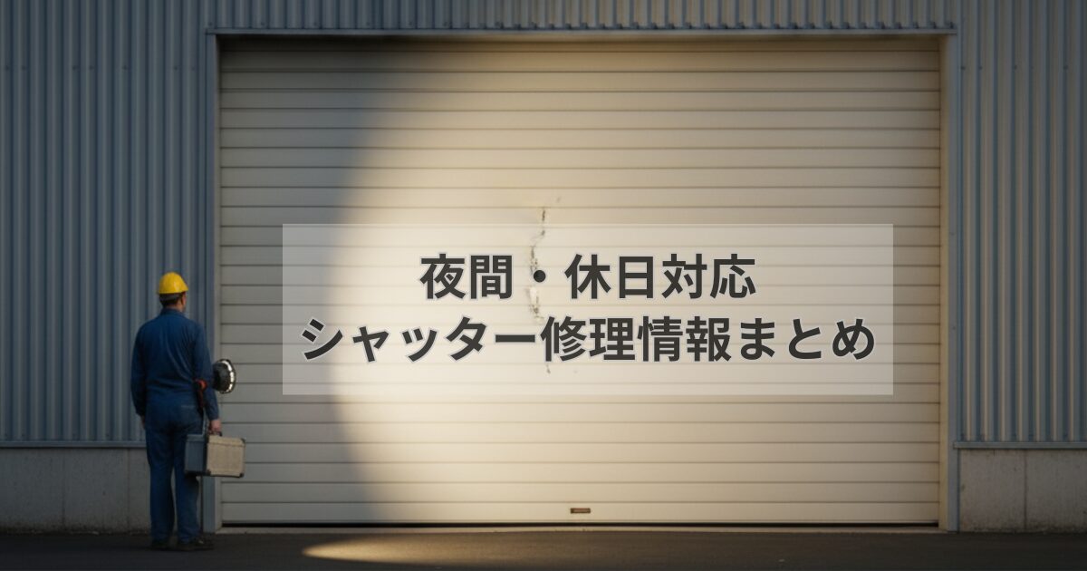 夜間・休日対応シャッター修理まとめ