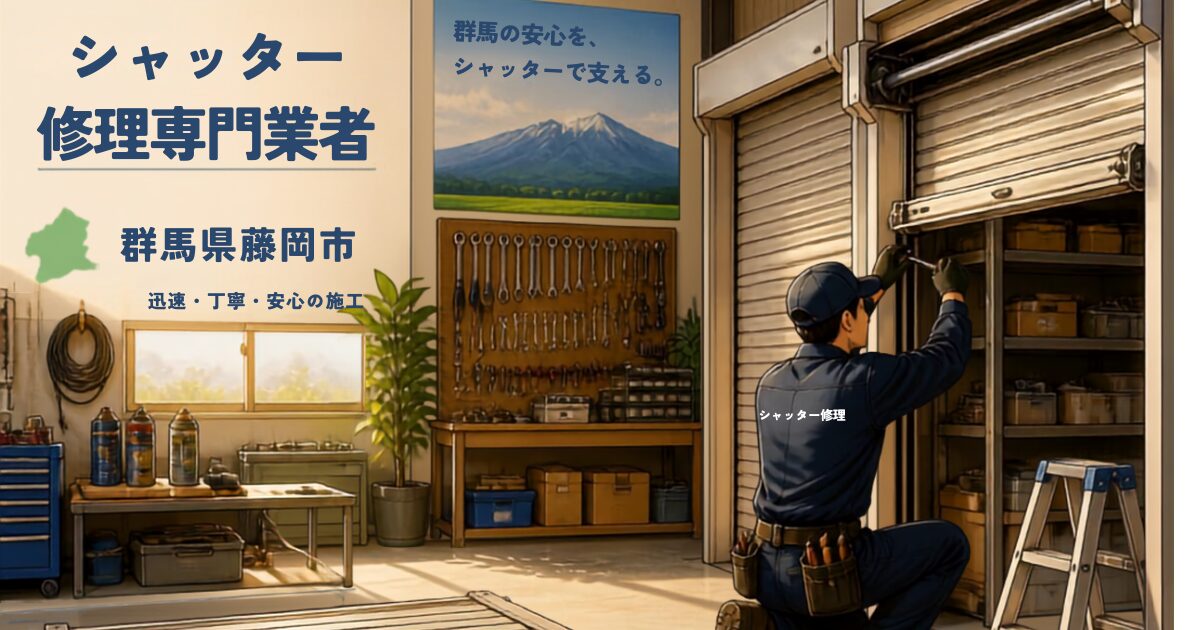 群馬県藤岡市のシャッター修理業者