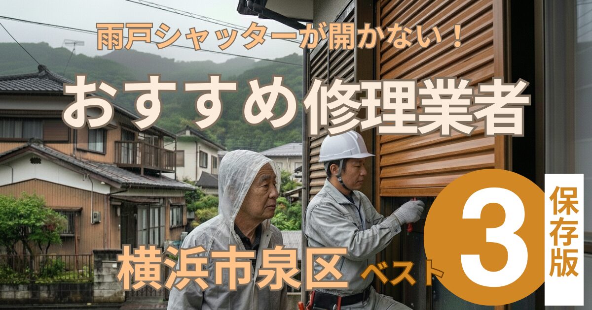 横浜市泉区窓シャッター修理業者3選