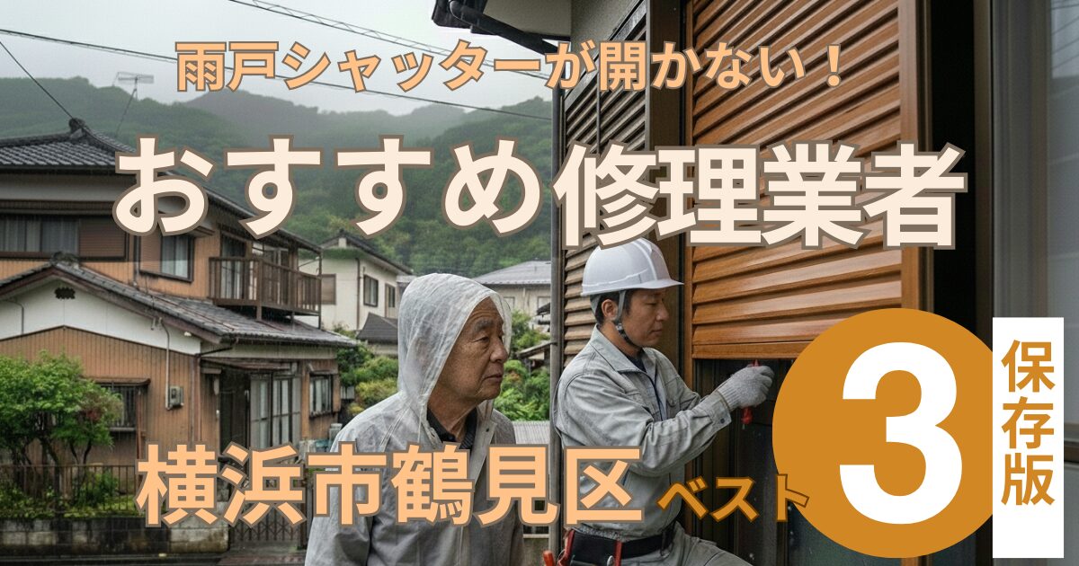 横浜市鶴見区窓シャッター修理業者3選