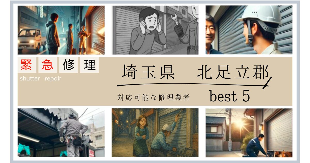 埼玉県北足立郡シャッター緊急修理業者5選